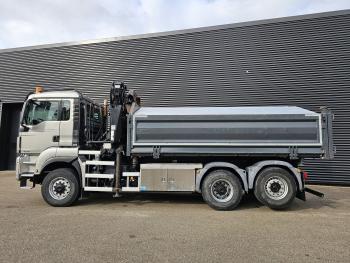 TGS 28.400 6x4-4 BL  / Z CRANE + 2 SIDE TIPPER